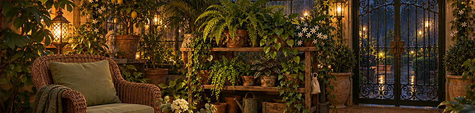 Entkomme aus dem Wintergarten